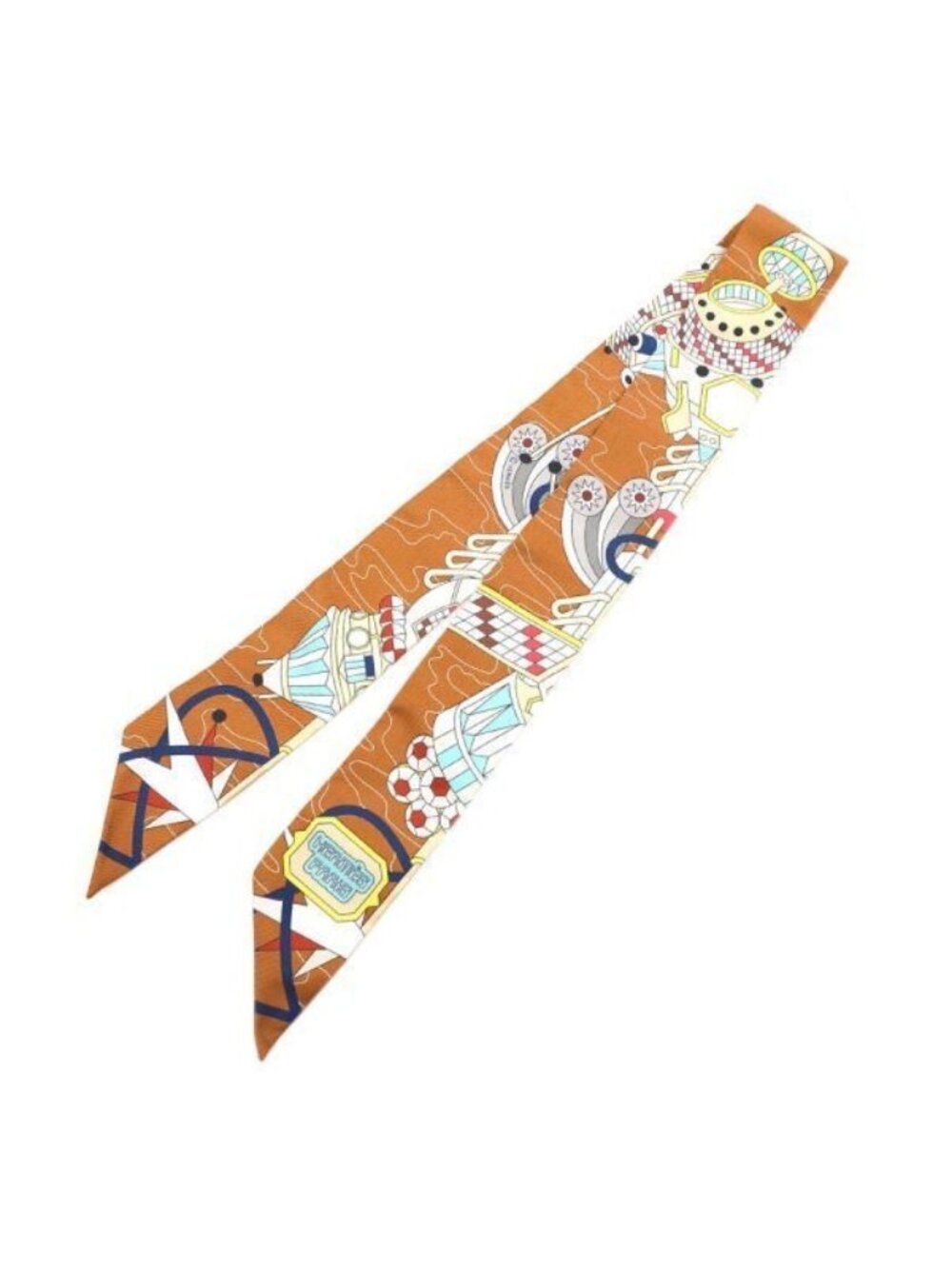 Hermes Twilly Scarf Brown